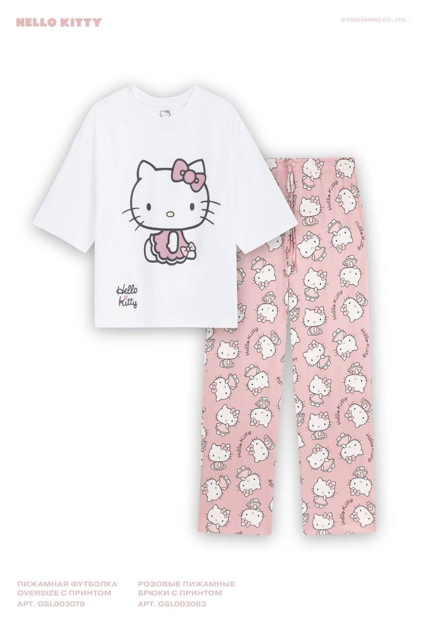 В Gloria Jeans выкатили целую гору пижам Hello Kitty. Самые разные цвета и фасоны — есть и штаны, и футболки, и шорты для девушек и девочек-подростков | Сетка — социальная сеть от hh.ru