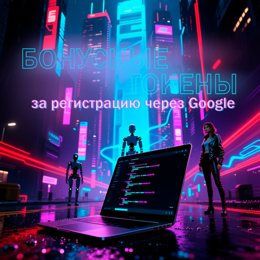 ✨ Новые функции и возможности AI IDE BAS ✨
1️⃣ Получение бонусных токенов при логине через Google
Мы добавили автоматическую выдачу бонусных токенов при логине через Google бесплатно | Сетка — социальная сеть от hh.ru