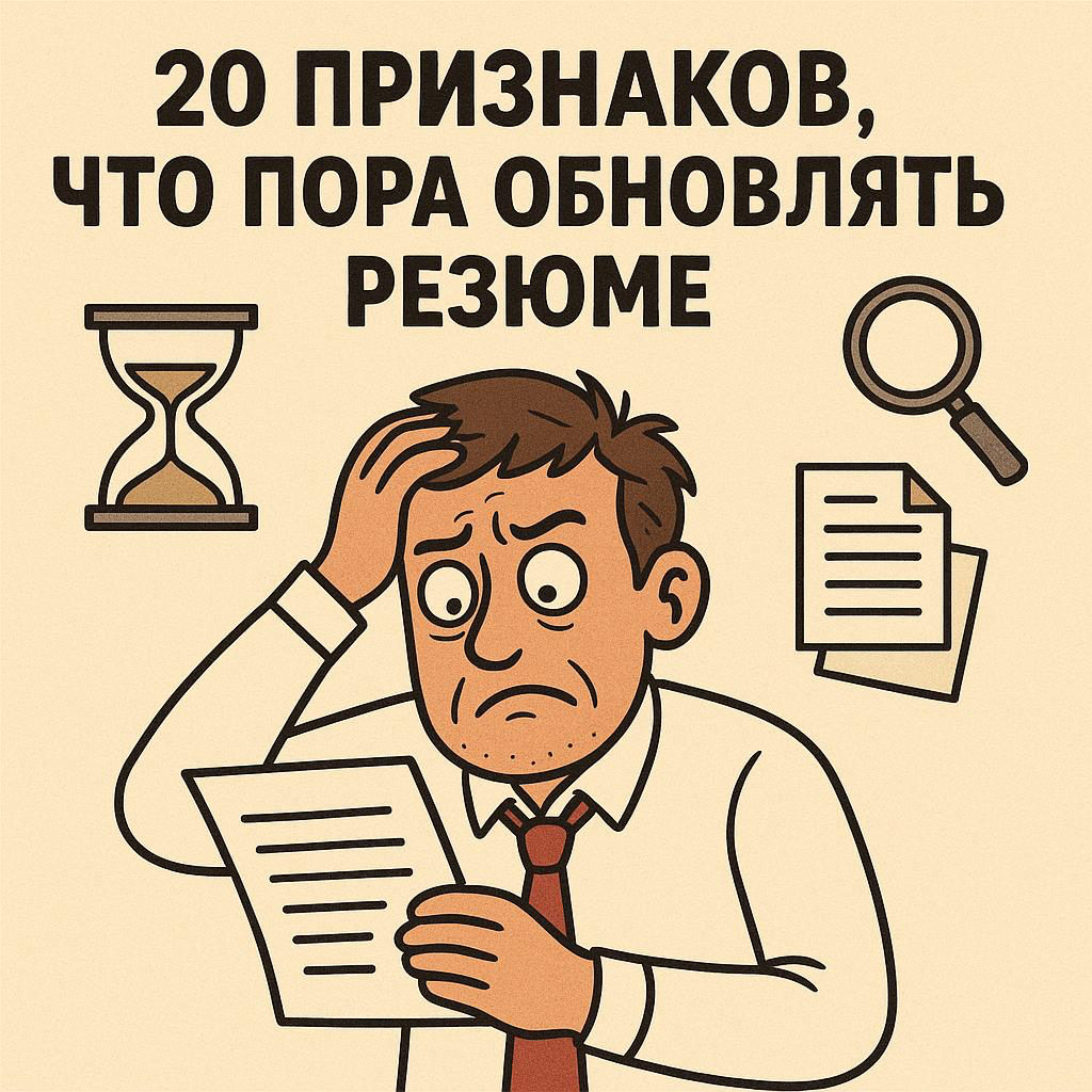 📄 20 ПРИЗНАКОВ, ЧТО ПОРА ОБНОВЛЯТЬ РЕЗЮМЕ | Сетка — социальная сеть от hh.ru