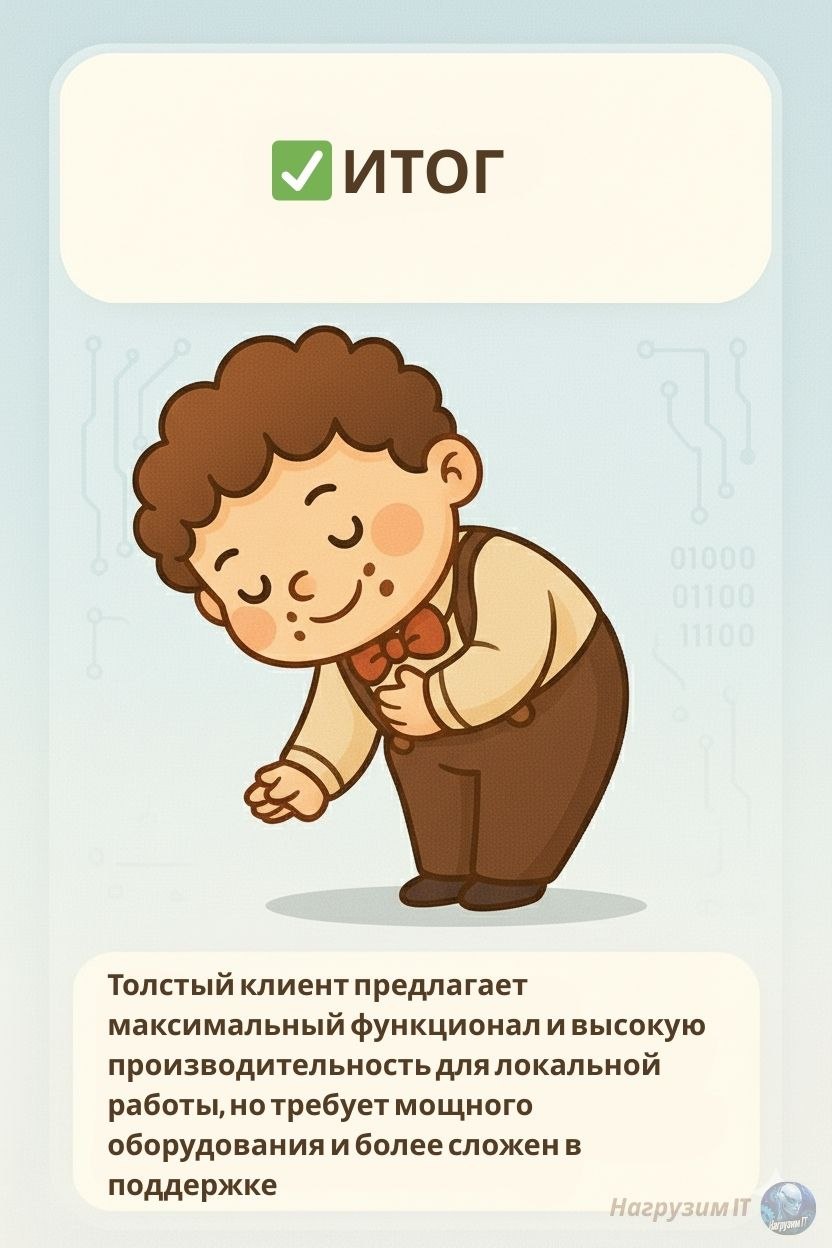 Привет, коллеги! 👋
Сегодня разбираем одну из базовых тем в архитектуре клиент-сервер - "толстый" клиент (никакого буллинга, он реально так называется 😅) | Сетка — социальная сеть от hh.ru