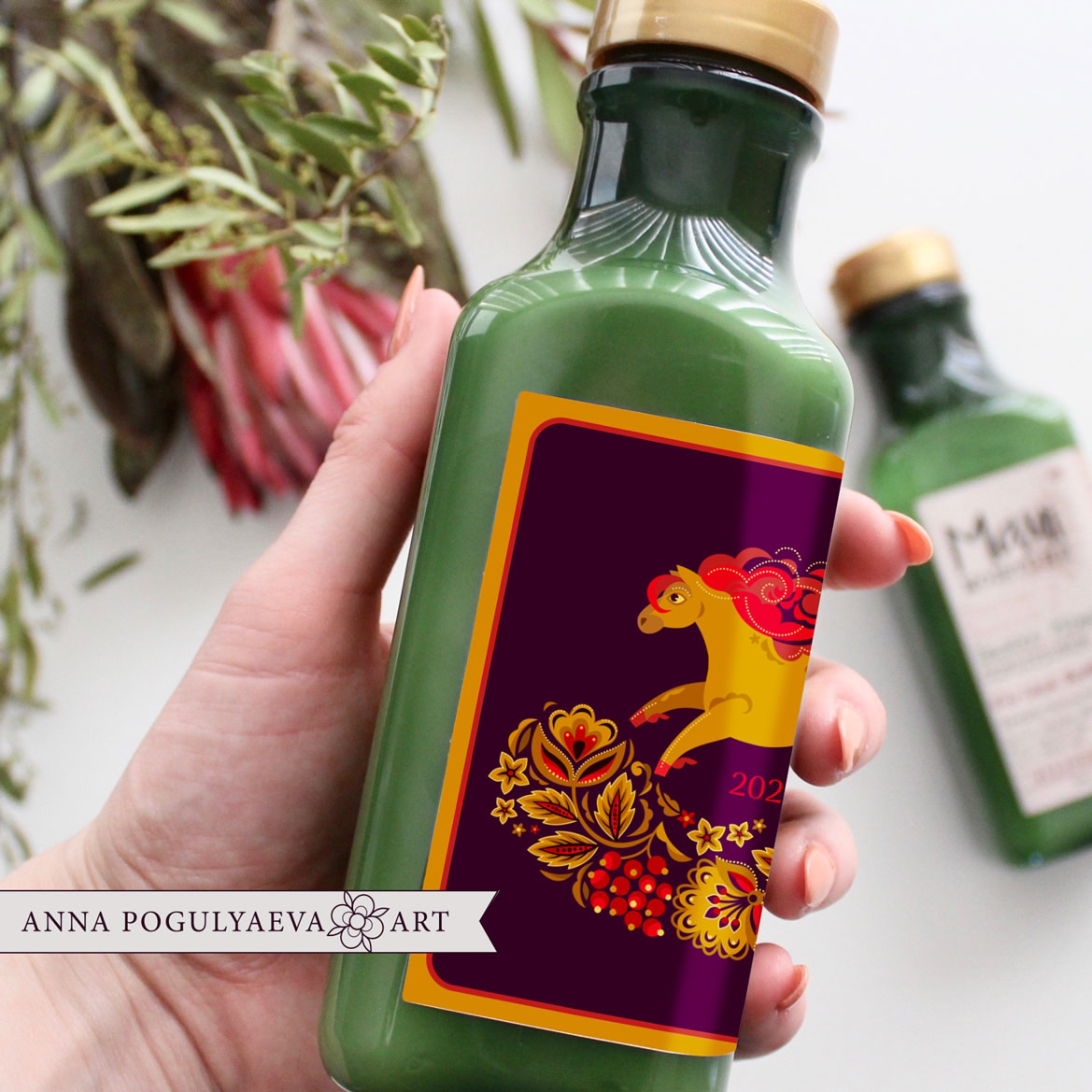 Сивка-Бурка. Иллюстрация в стиле хохломской росписи | Сетка — социальная сеть от hh.ru