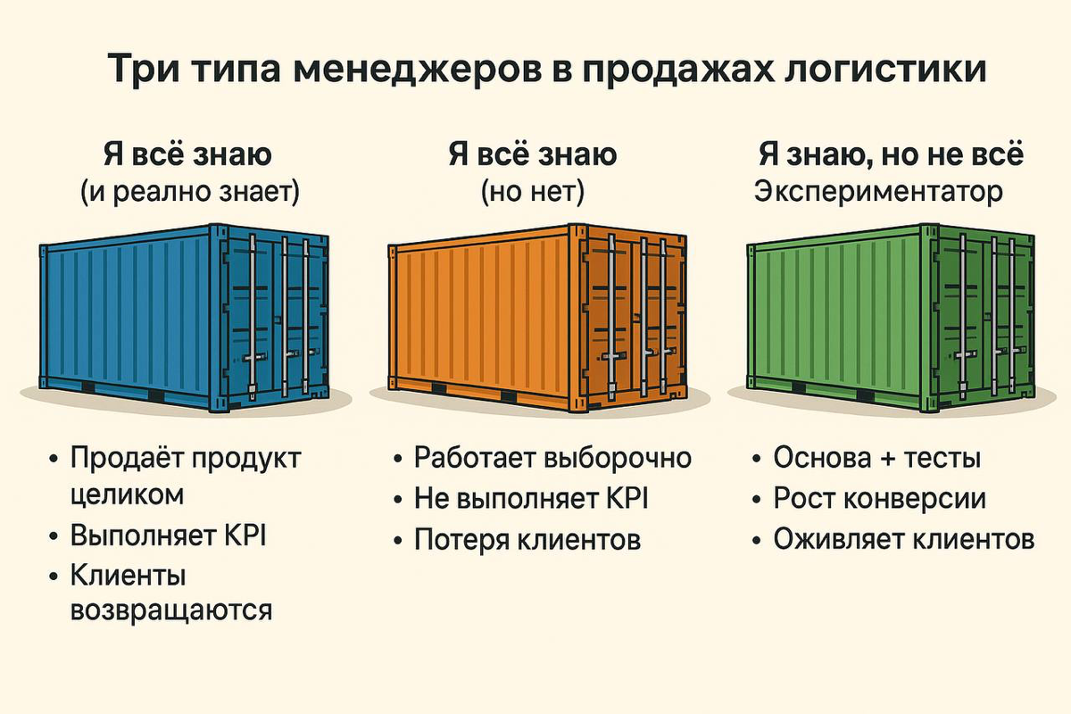 Три типа менеджеров в продажах логистики (и один мой провал) | Сетка — социальная сеть от hh.ru
