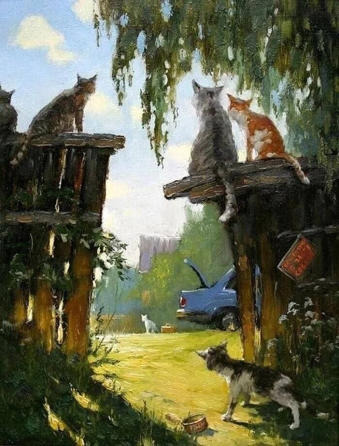 Степан Нестерчук,
"Дачница"
Воскресный #Арт@poldner #Коты@poldner | Сетка — социальная сеть от hh.ru