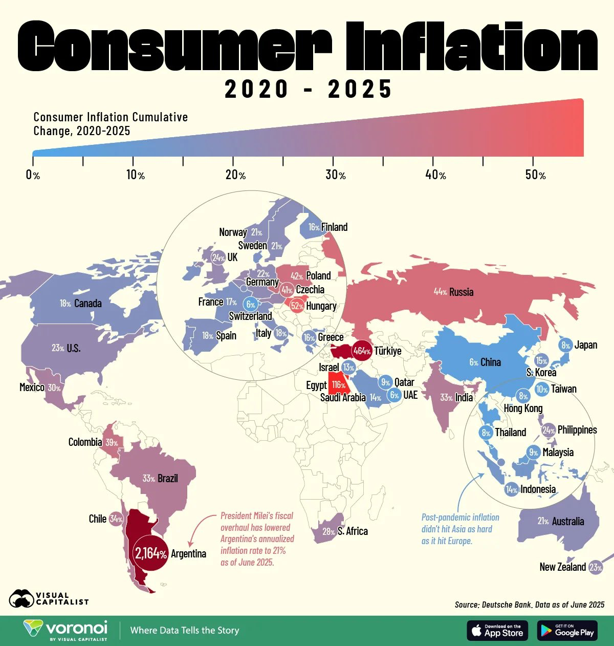 Инфляция по странам | Сетка — социальная сеть от hh.ru