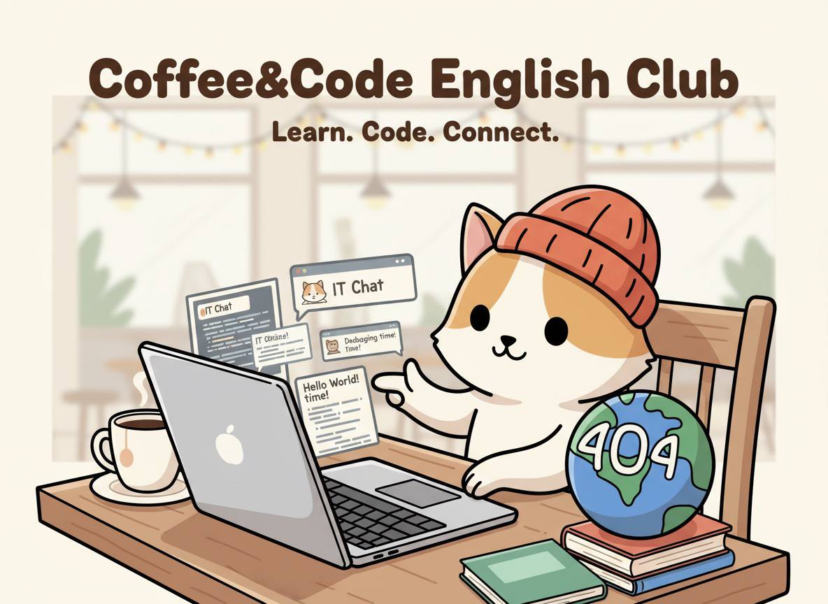 ☁️Coffee&Code English Club 🇬🇧

Do you speak English?
A little bit…
Отлично, этого уже достаточно! 😅

У нас есть отдельный чат, где мы общаемся только на английском!
От простых фраз до дискуссий на раз... | Сетка — социальная сеть от hh.ru