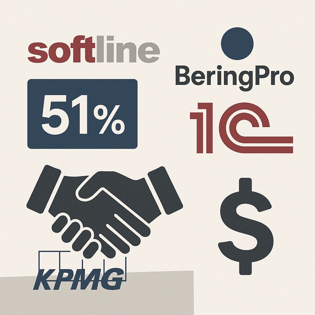 ⚡️ Softline приобрела 51% доли в BeringPro — бывшем консалтинговом подразделении KPMG, специализирующемся на внедрении «1С», SAP и Oracle | Сетка — социальная сеть от hh.ru