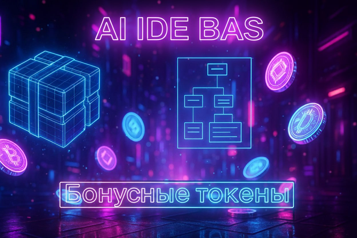 ✨ Вы просили — и мы сделали: теперь в AI IDE BAS есть бесплатный пробный доступ к LLM ✨
🦾 Мы дарим бонусные токены при входе через Google:
➖ Каждый новый пользователь получает ~3 артефакта бесплатно (... | Сетка — социальная сеть от hh.ru
