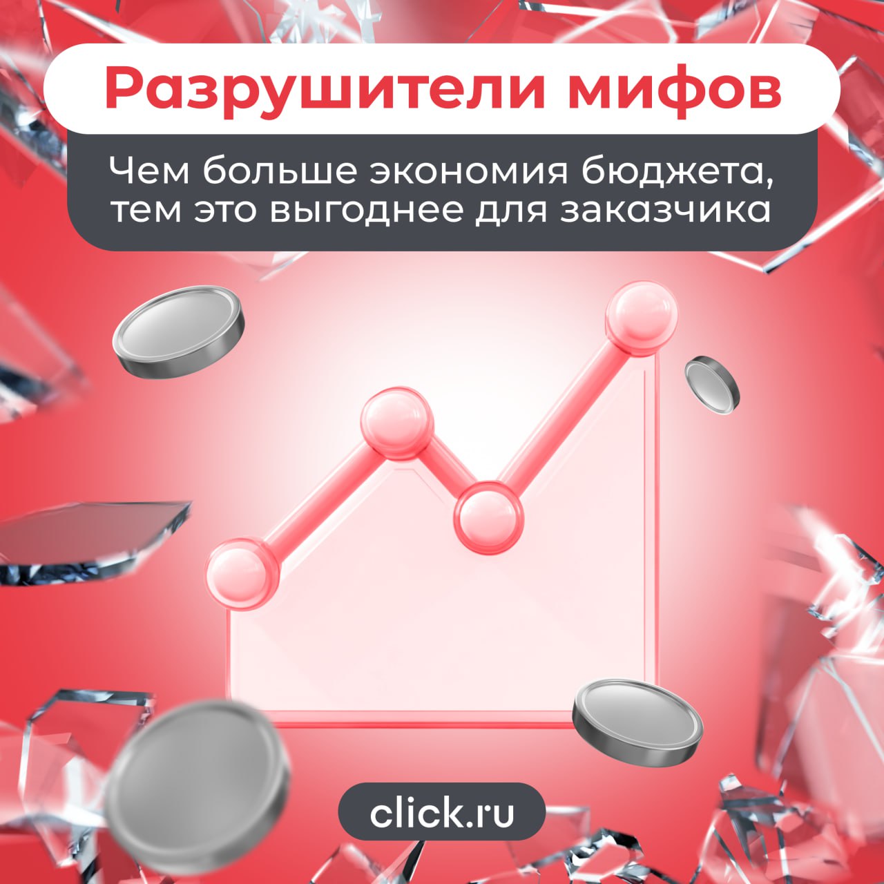 Миф. Чем больше я сэкономлю бюджет, тем это выгоднее для заказчика
На первый взгляд логика простая: если цель — 100 заявок за 100 000 ₽, а мы сделали их за 80 000 ₽, значит, сэкономили 20 000 ₽ | Сетка — социальная сеть от hh.ru