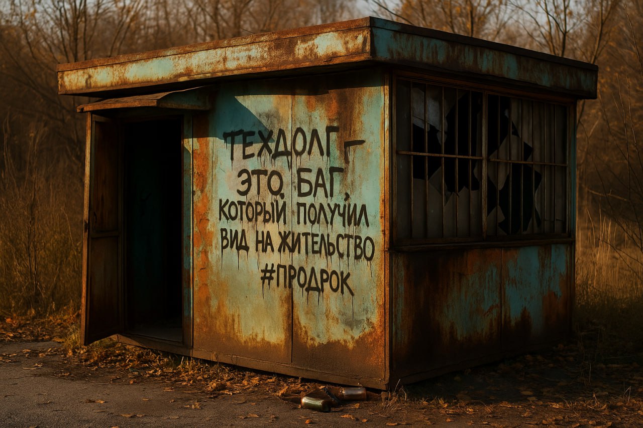 Техдолг всегда начинается с маленького костыля, про который все дружно говорят: «ну, поправим потом». Но «потом» обрастает релизами, и баг из временного гостя превращается в арендатора с пропиской | Сетка — социальная сеть от hh.ru