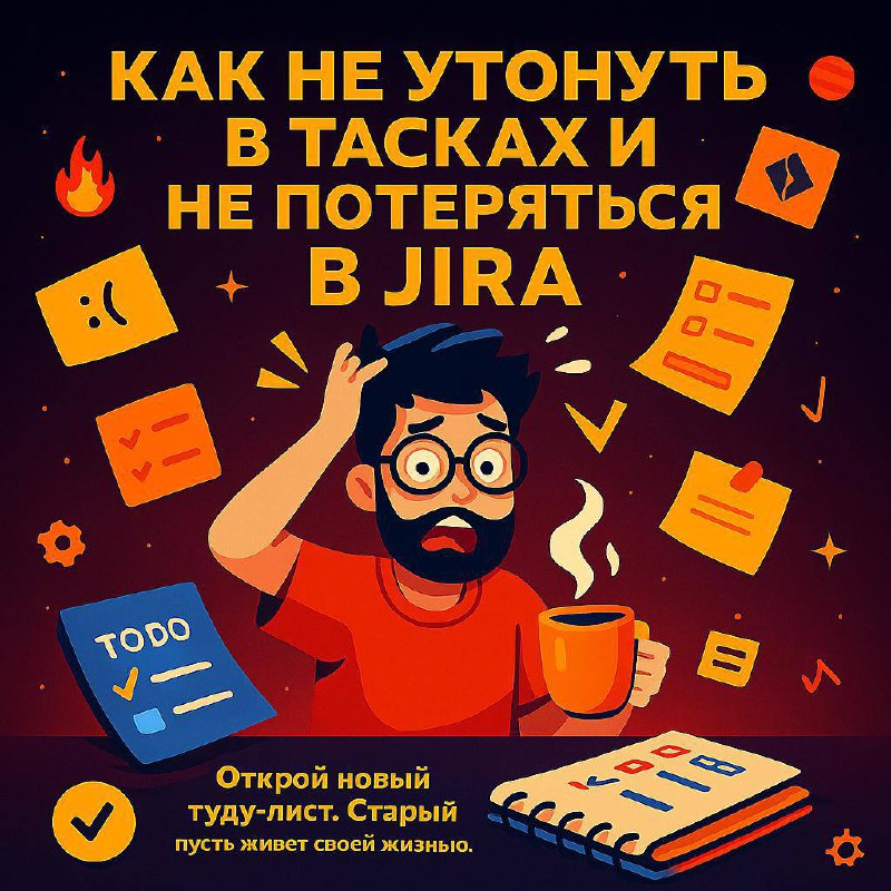 “Как не утонуть в тасках и не потеряться в Jira”
Если тебе кажется, что задач стало подозрительно много — просто открой новый туду-лист. Старый всё равно уже живёт своей жизнью.
P.S | Сетка — социальная сеть от hh.ru