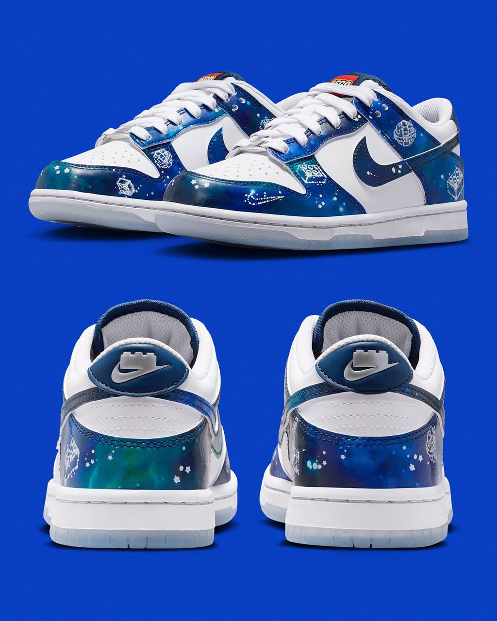 Вау, Lego и Nike снова объединяются и выпускают космическую пару — Nike Dunk Low GS «Galaxy». Релиз намечен на 22 октября | Сетка — социальная сеть от hh.ru
