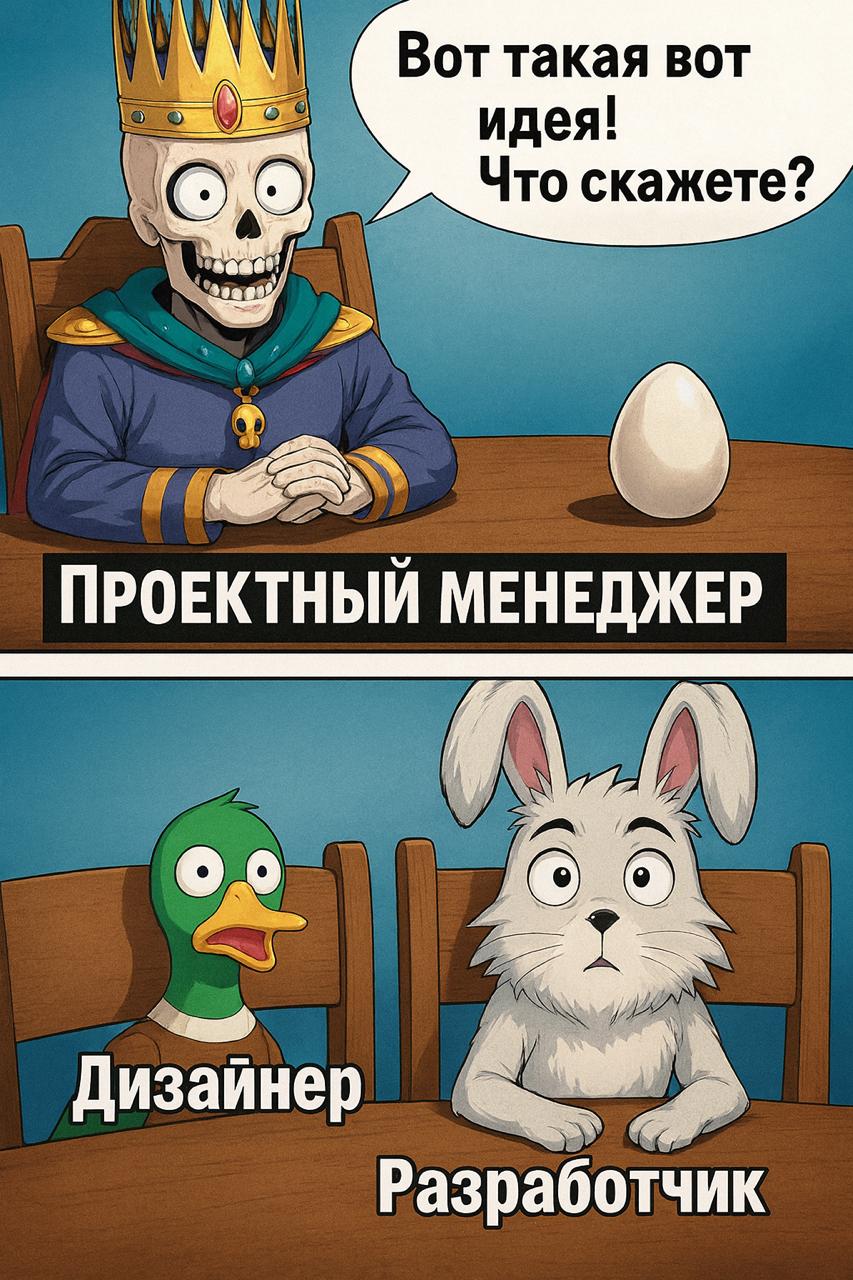 Креативная идея
🍊 Рубрика: Воскресная манга
Сгенерировано через ИИ
Иногда идеи бывают слишком креативные и их реализация может вызывать недоумение .. | Сетка — социальная сеть от hh.ru