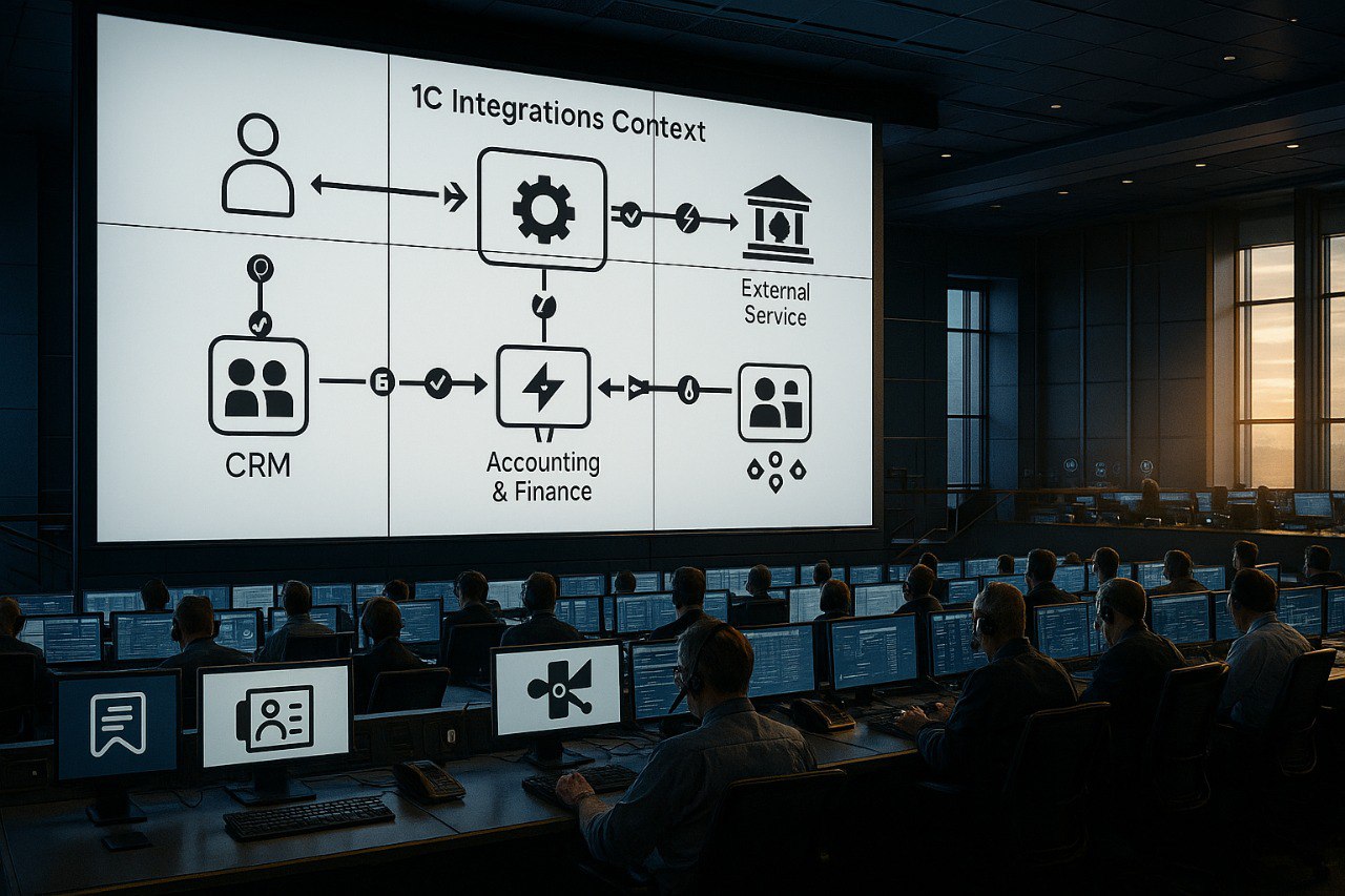 🗺 Карта интеграций 1С на одном листе: контекст + интерфейсы
Чем больше систем и данных, тем сложнее удерживать целостную картину интеграций | Сетка — социальная сеть от hh.ru