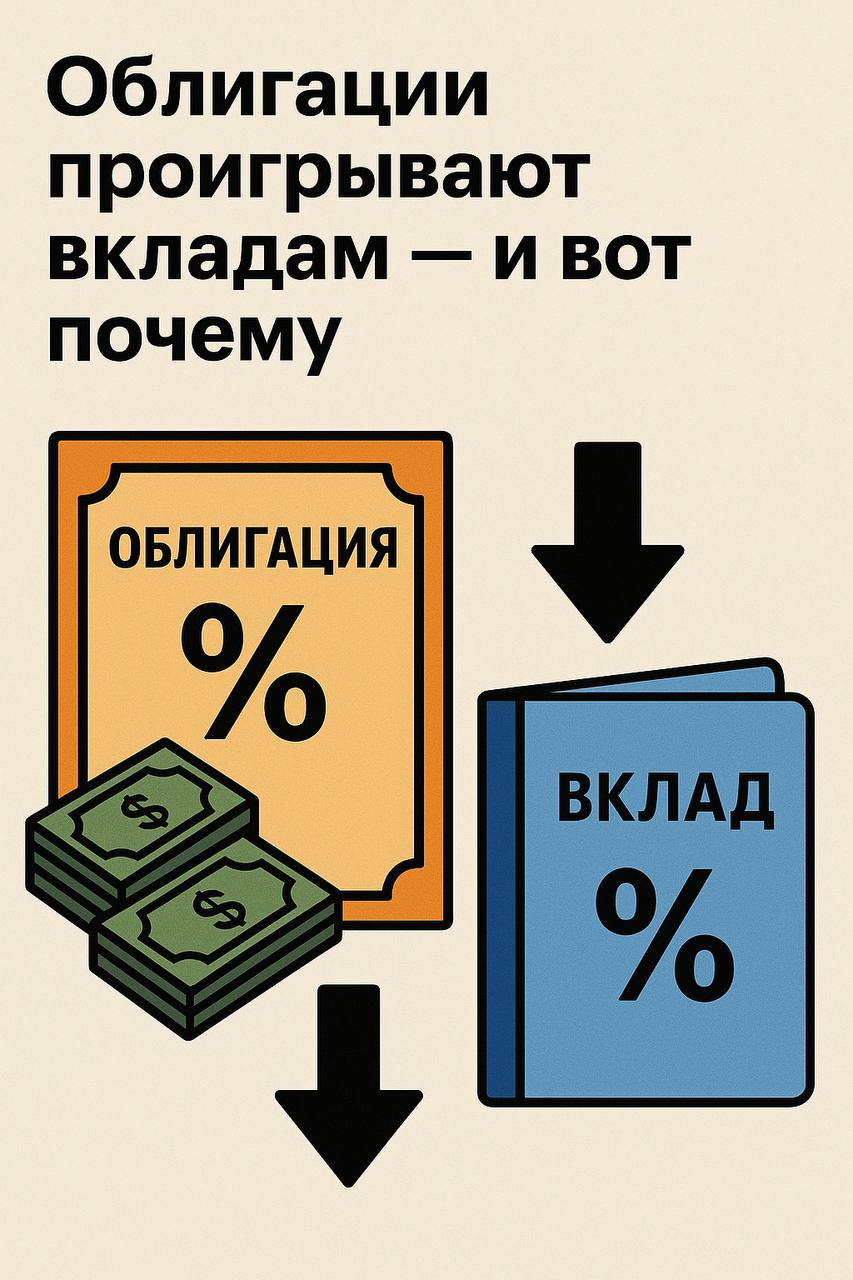 🤔 В чем вклады проигрывают облигациям?
Банк России в этом году уже третий раз снизил ставку. С 21% в мае она упала до 17% в сентябре | Сетка — социальная сеть от hh.ru
