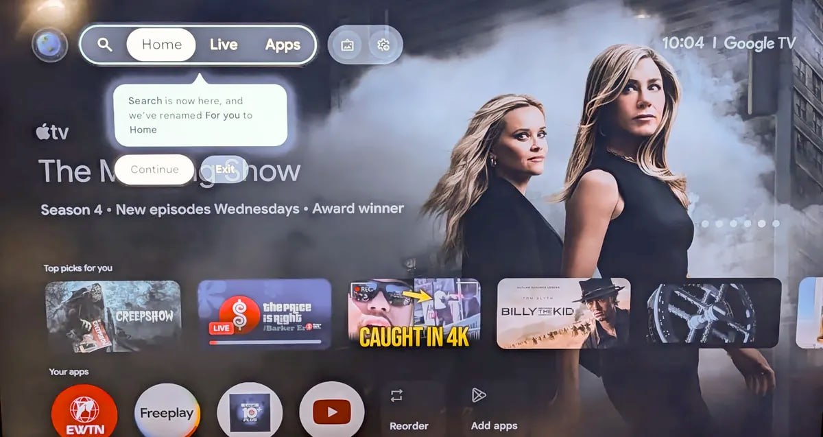 Говорят, что по миру идет раскатка нового в Google TV.
Сам еще не получил апдейт, но в сети уже есть фотки.
Что поменялось | Сетка — социальная сеть от hh.ru