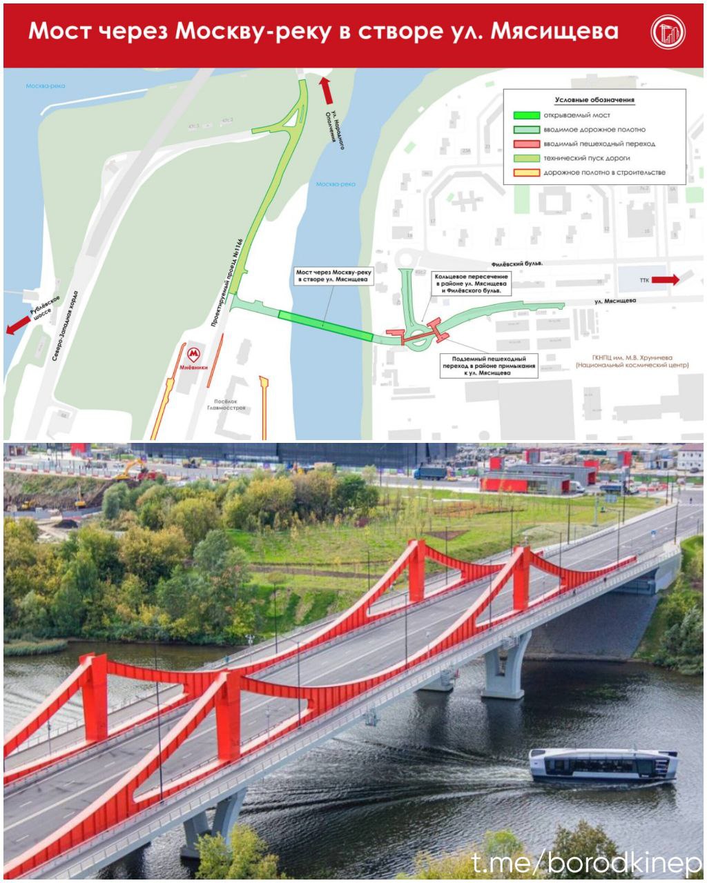 🌉Новый мост между Филёвским Парком и Хорошёво-Мнёвниками получил название — Гагаринский | Сетка — социальная сеть от hh.ru