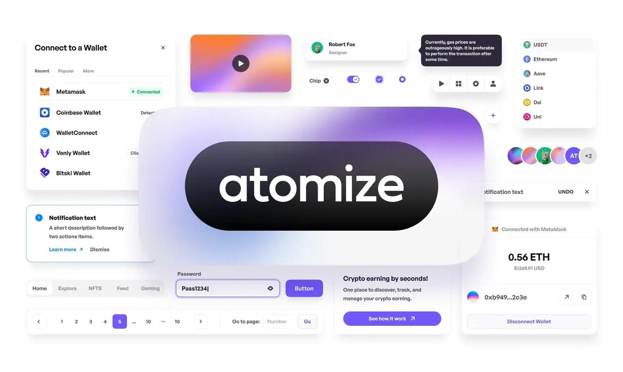 Atomize 3.0. Большая функциональная дизайн-система для проектирования в Figma.
Содержит 1500+ компонентов и вариантов для разработки Web2- и Web3-проектов. Создана по атомарному принципу | Сетка — социальная сеть от hh.ru