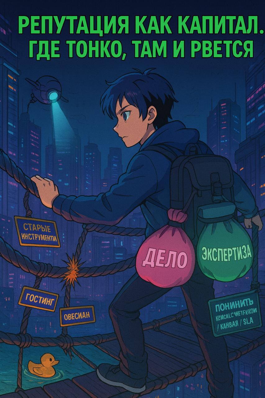 РЕПУТАЦИЯ КАК КАПИТАЛ. ГДЕ ТОНКО, ТАМ И РВЁТСЯ
Мы уже разобрали, что репутация бывает разной, и как она превращается в доверие | Сетка — социальная сеть от hh.ru