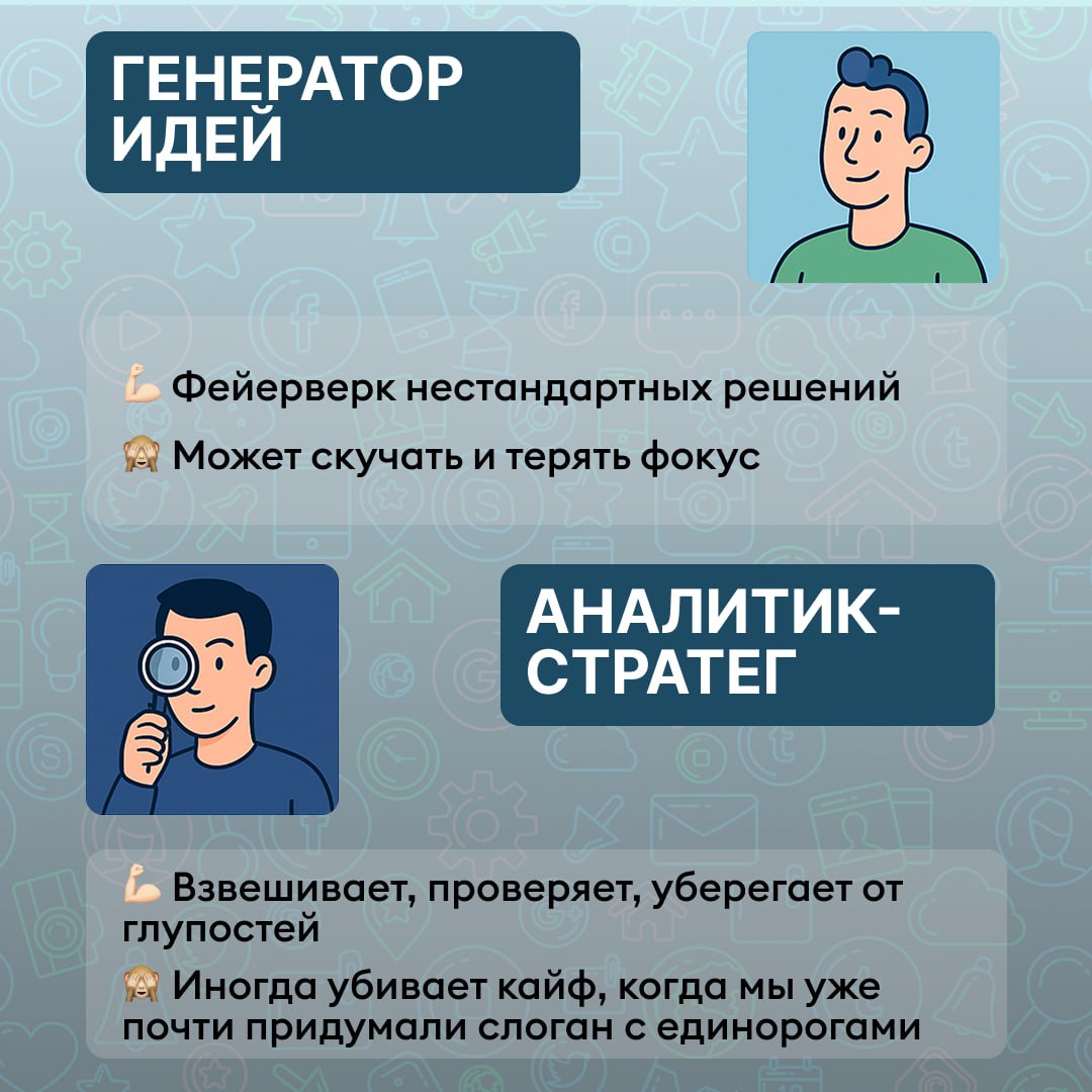 Роли в команде по Белбину: кто вы в креативной тусовке?
Когда мы собираем команду, часто думаем про опыт и навыки. А вот про роли — почти никогда. А зря | Сетка — социальная сеть от hh.ru