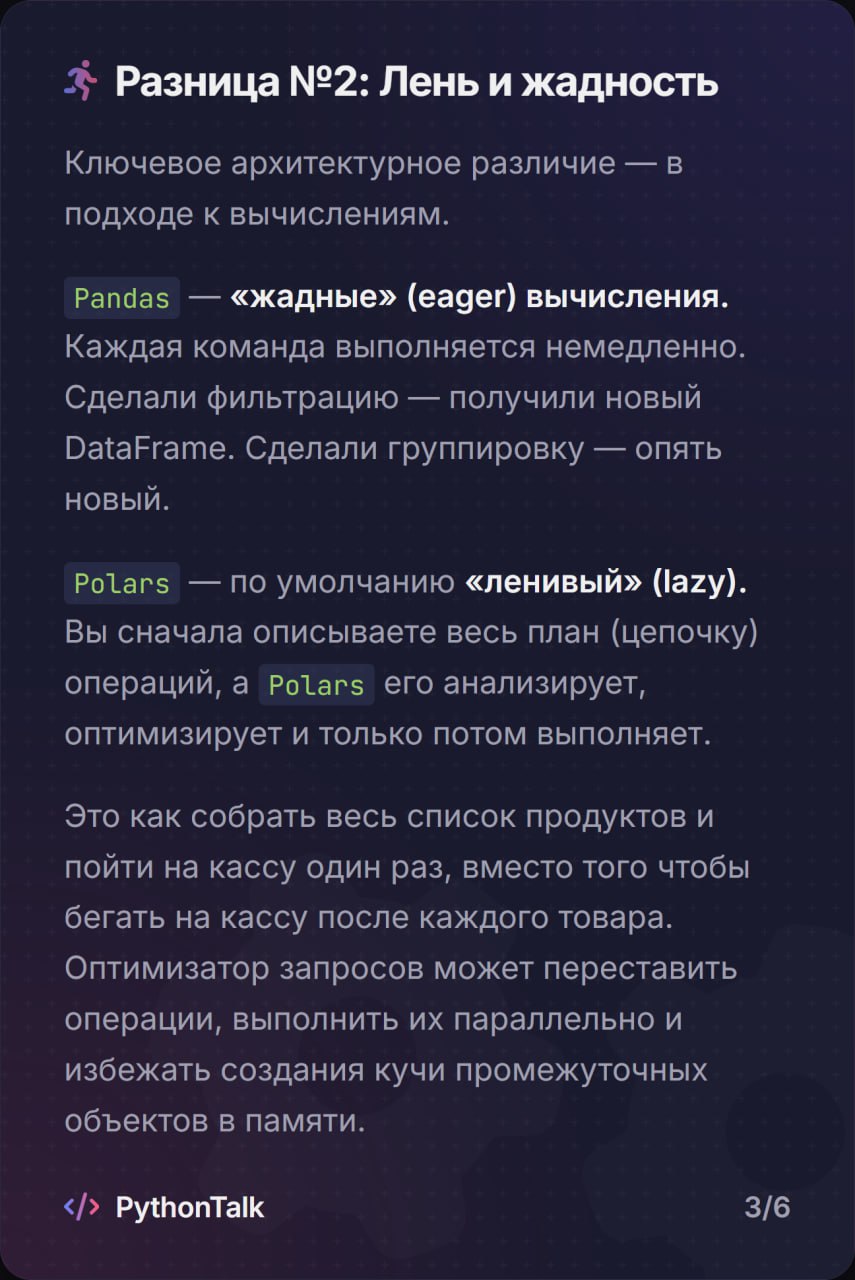 🐼 Pandas vs. Polars 🐻
Хайп-трейн Polars несётся на полной скорости, обещая похоронить под собой старый-добрый Pandas | Сетка — социальная сеть от hh.ru
