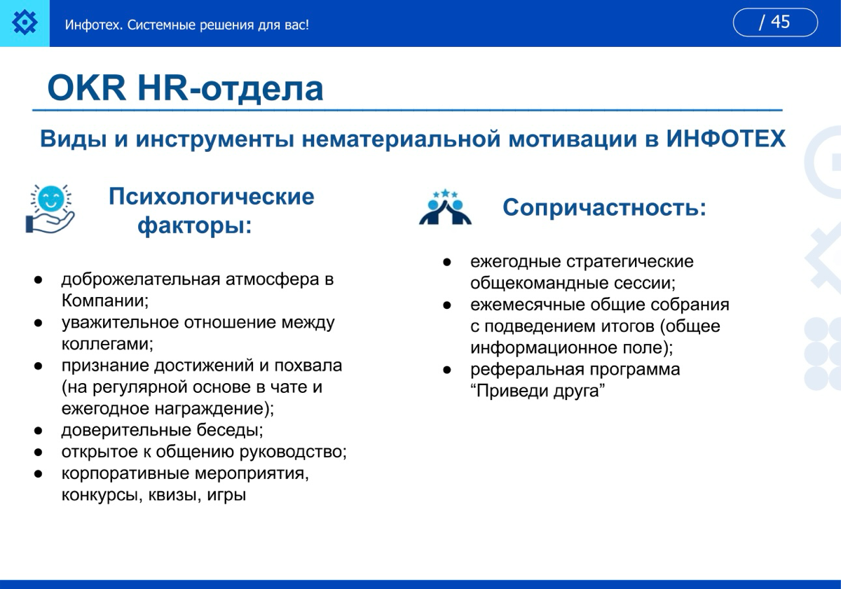 Нематериальная мотивация в ИНФОТЕХ💙 | Сетка — социальная сеть от hh.ru
