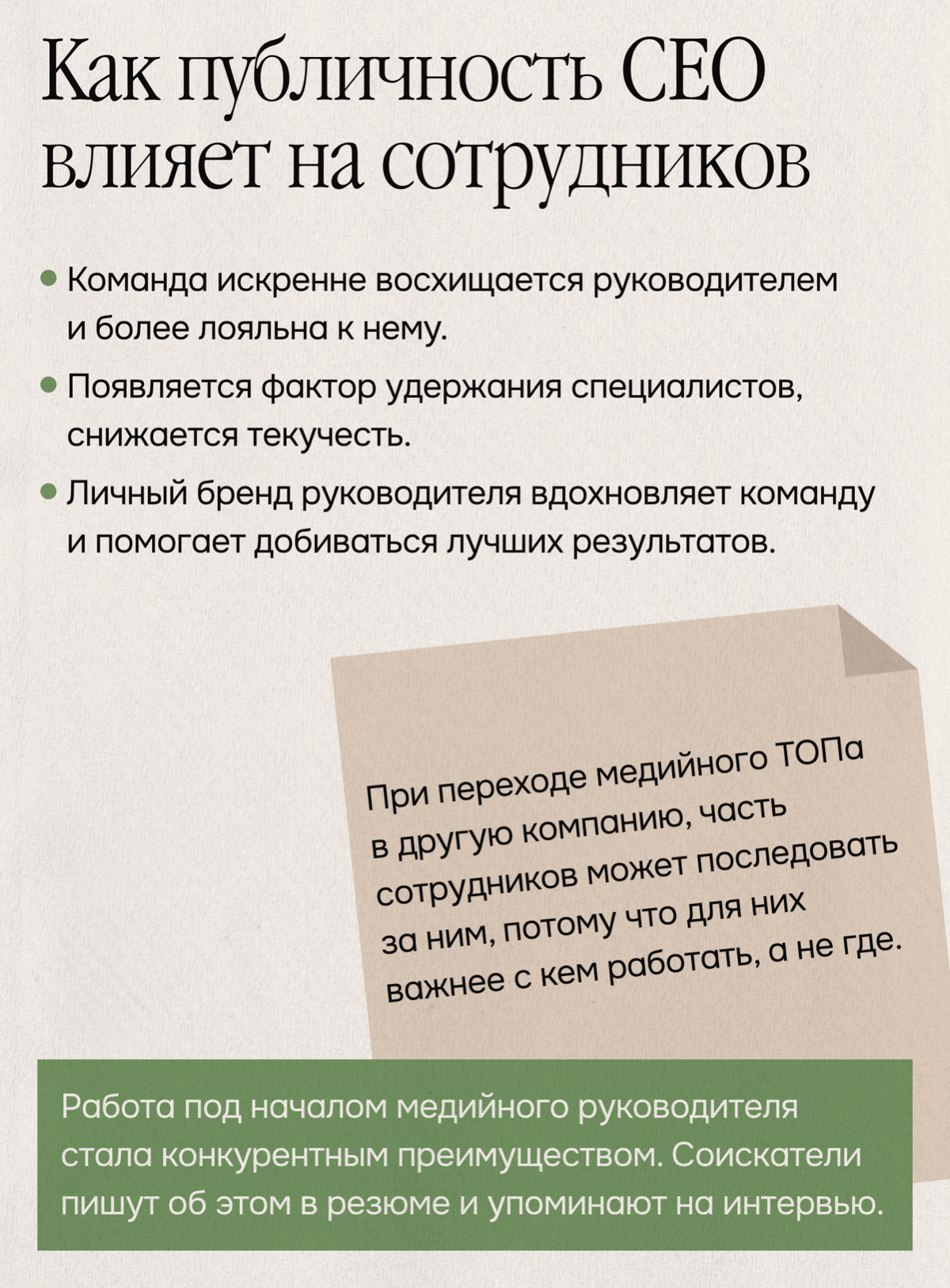 Факт: сотрудники хотят работать с публичными руководителями | Сетка — социальная сеть от hh.ru