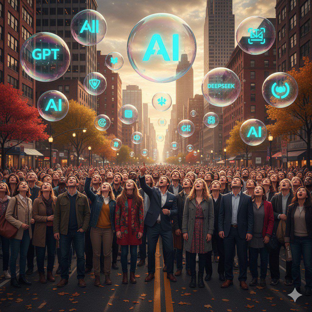 ИИ — НОВЫЙ «ПУЗЫРЬ» ИЛИ РЕАЛЬНАЯ ТЕХНОЛОГИЧЕСКАЯ РЕВОЛЮЦИЯ? 🤔
Последние пару недель сталкиваюсь с комментариями, статьями и мнениями о пузыре нейросетей, который раздулся на хайпе последних пару лет | Сетка — социальная сеть от hh.ru