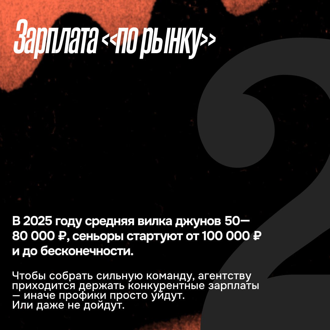 😏 Диджитал не шаурма: быстро, дёшево и вкусно не бывает. Рассказываем, почему услуги столько стоят
Цены на диджитал-услуги в агентствах часто вызывают приступ паники: «А чё так дорого?»
Отвечаем | Сетка — социальная сеть от hh.ru