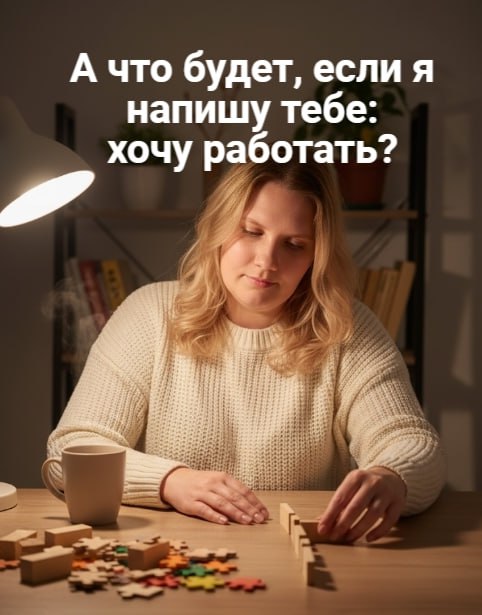 — «Катя, а что будет, если я напишу тебе: хочу работать?»
Отвечаю честно, как есть.
Вот история моей клиентки Натальи 👇
✨ Шаг 1. Выдох.
Вы перестаёте держать в голове бесконечный список «надо» | Сетка — социальная сеть от hh.ru