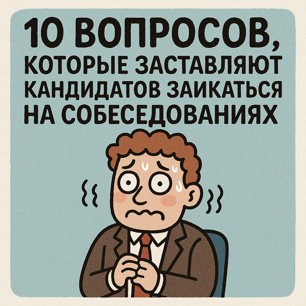 10 ВОПРОСОВ, КОТОРЫЕ ЗАСТАВЛЯЮТ КАНДИДАТОВ | Сетка — социальная сеть от hh.ru