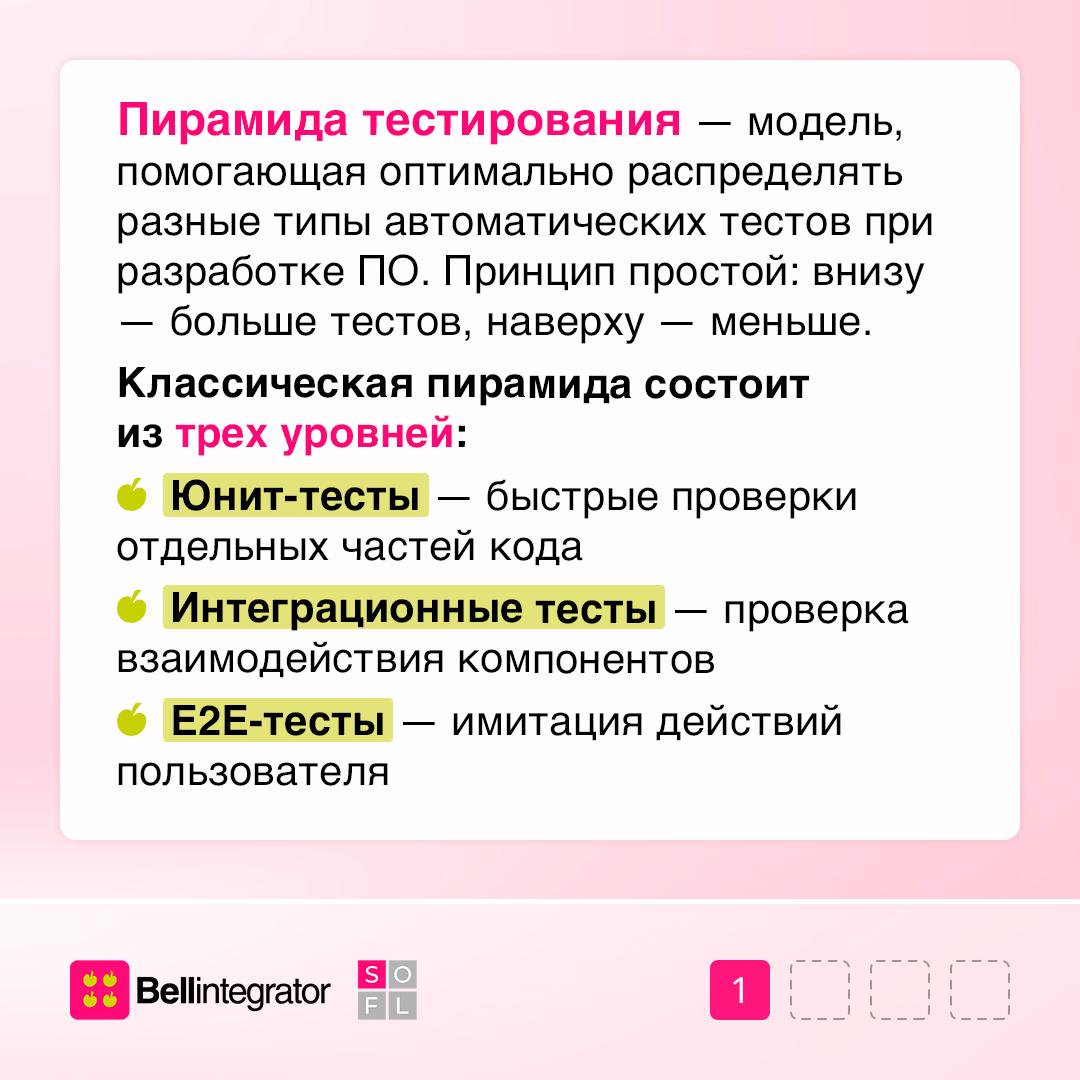 Тестировщики, эту модель нужно знать всем 🎯
Пирамида тестирования — инструмент для оптимизации проверки качества ПО | Сетка — социальная сеть от hh.ru