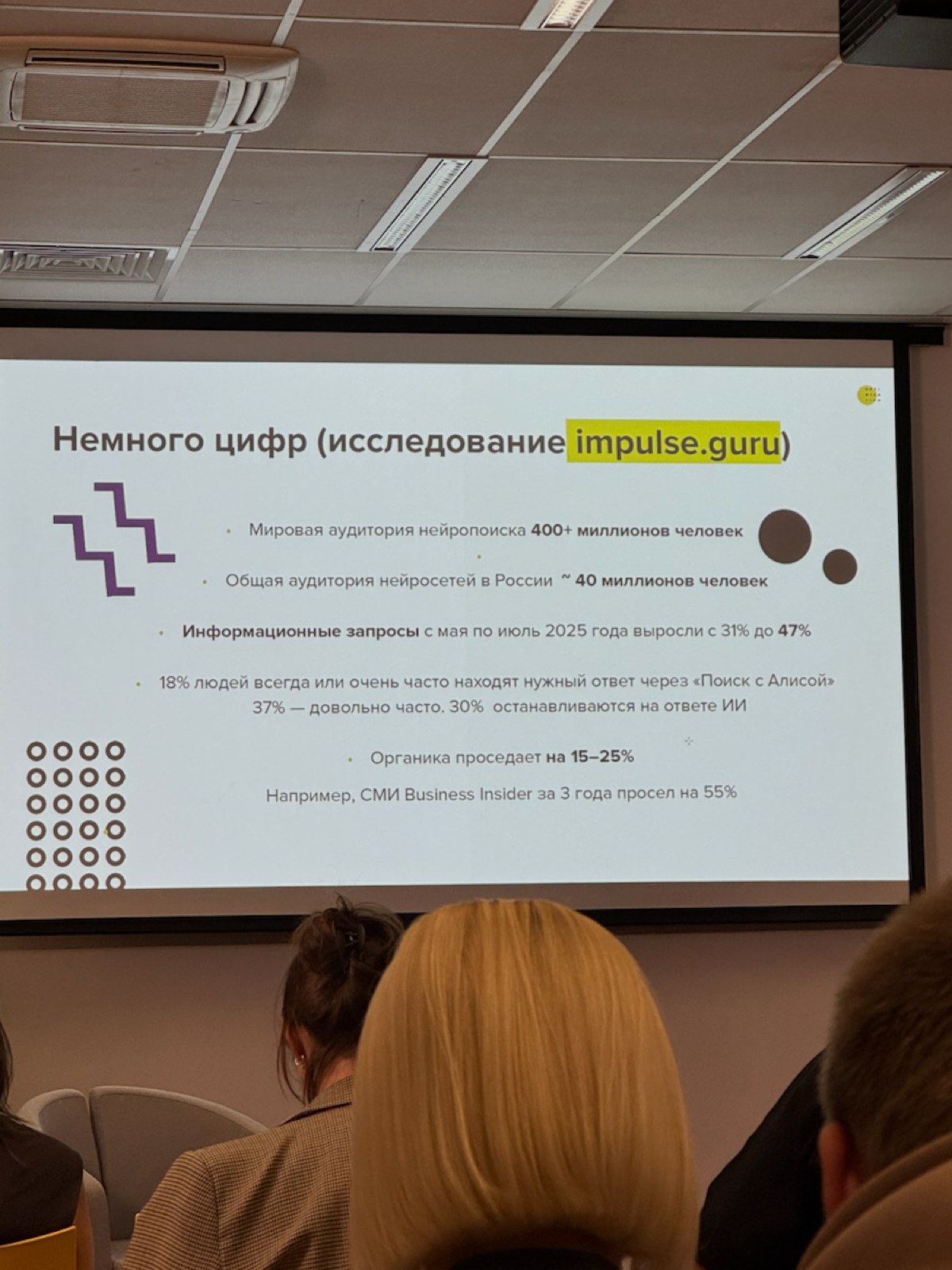 Залетела на Optimization 2025 — понравилось.
То, что нейросети порабощают завоевывают мир, уже ни для кого не сюрприз.
И вот момент X: бородатые SEO-гики обсуждают не апдейты Google, а ИИ | Сетка — социальная сеть от hh.ru