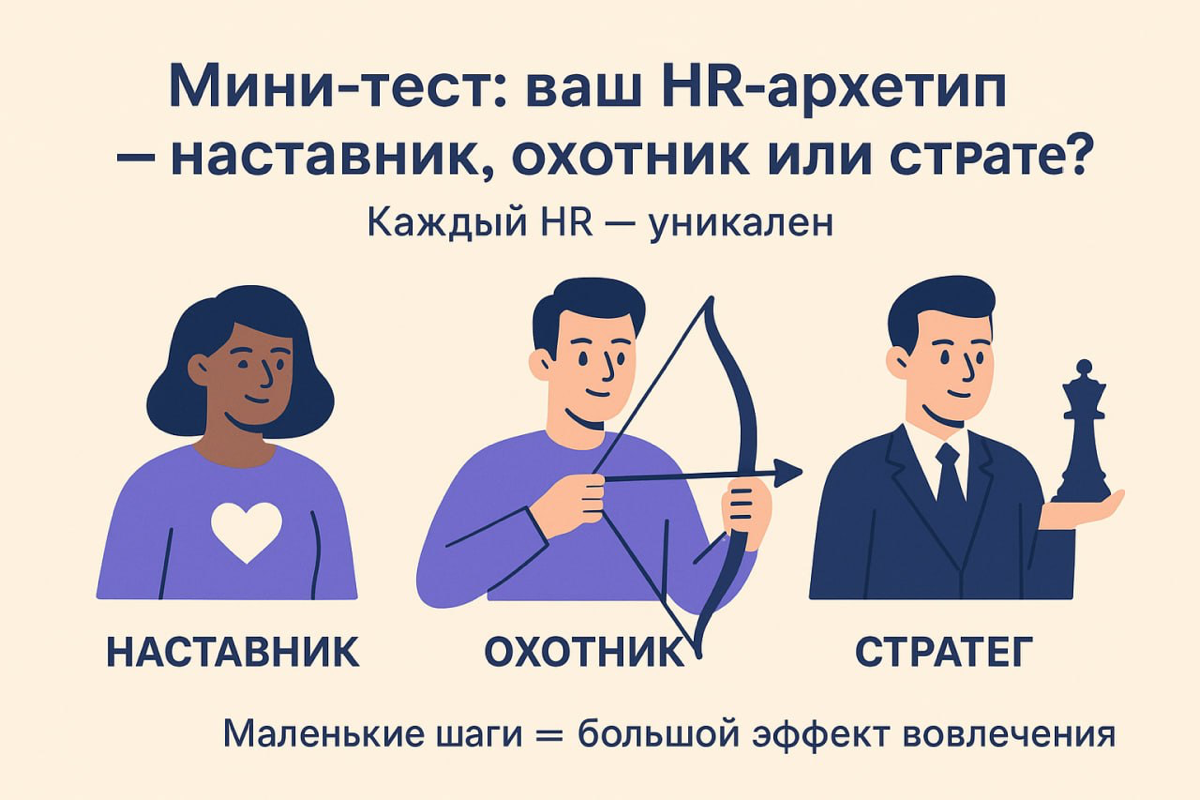 🎯 Мини-тест: ваш HR-архетип - наставник, охотник,стратег? | Сетка — социальная сеть от hh.ru