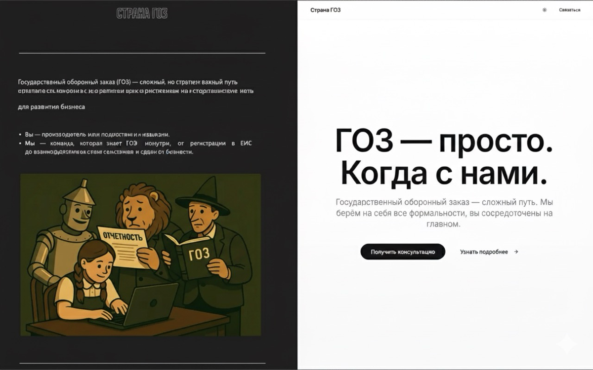 Production-ready сайт о ГОЗ: от госЗаказчика к React | Сетка — социальная сеть от hh.ru
