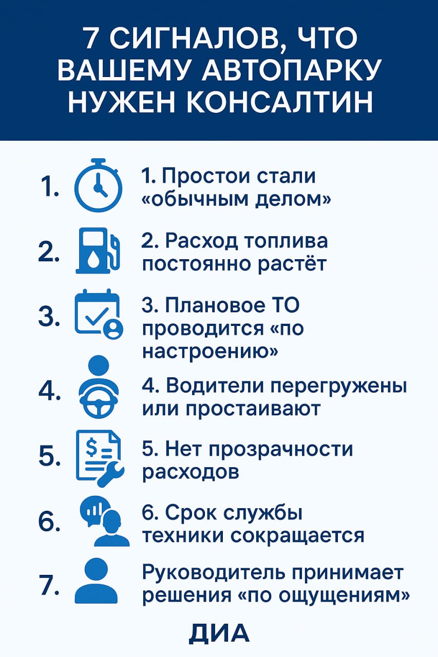 🚨 7 сигналов, что вашему автопарку нужен консалтинг
На первый взгляд может казаться, что всё под контролем: техника работает, водители на местах, маршруты составлены | Сетка — социальная сеть от hh.ru