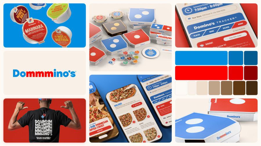 Сеть пиццерий Dominos впервые за 13 лет изменила фирменный стиль. В названии стало больше mmm. Это новый слоган и философия компании, которую также разместили на футболках сотрудников | Сетка — социальная сеть от hh.ru