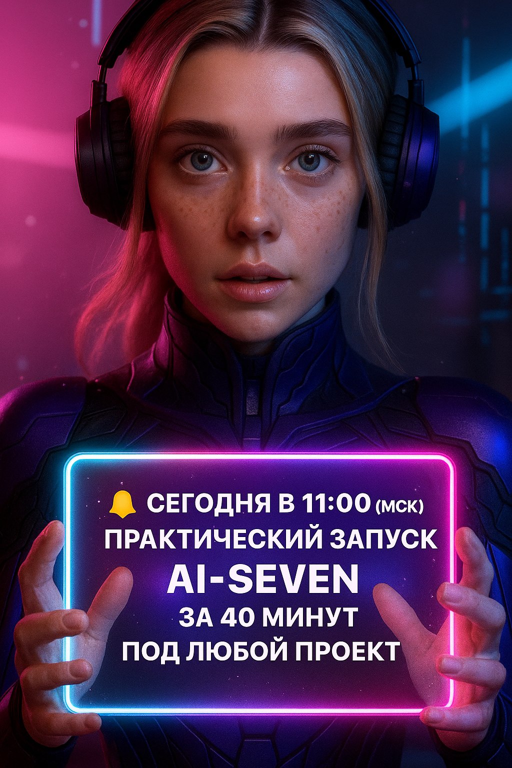 🔔Сегодня в 11:00 (МСК) — практический запуск Ai‑Seven за 40 минут под любой проект
Присоединяйтесь к краткому и понятному разбору: получите готовую систему, которая приведёт клиентов и автоматизирует ... | Сетка — социальная сеть от hh.ru