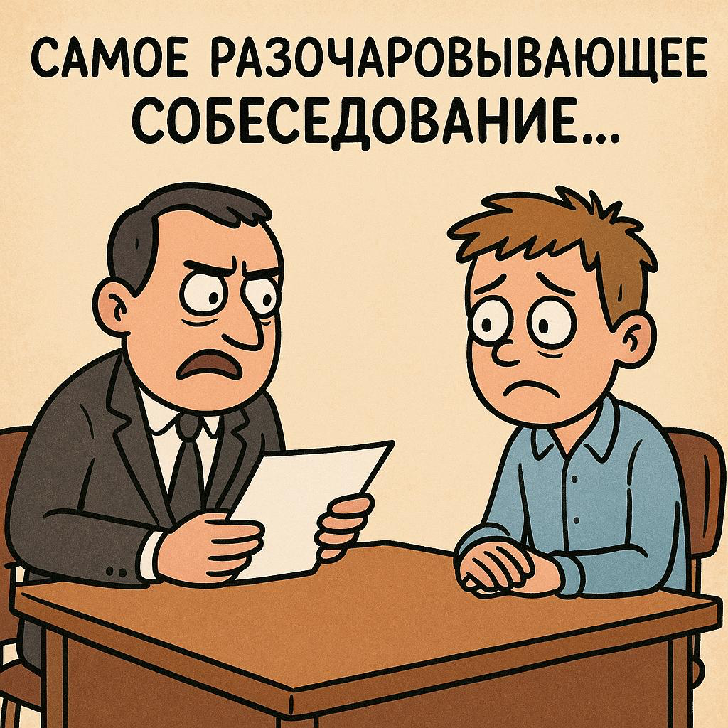 САМОЕ РАЗОЧАРОВЫВАЮЩЕЕ СОБЕСЕДОВАНИЕ... | Сетка — социальная сеть от hh.ru