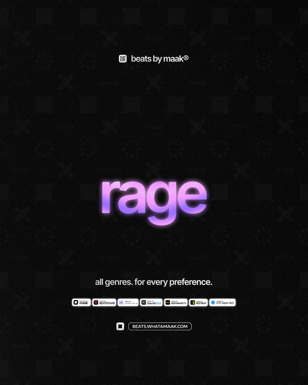 🎵 «Rage биты» ╳ от maak®
ℹ️ В нашем каталоге более 400 различных аранжировок, в самых популярных жанрах, на любой вкус и предпочтения | Сетка — социальная сеть от hh.ru