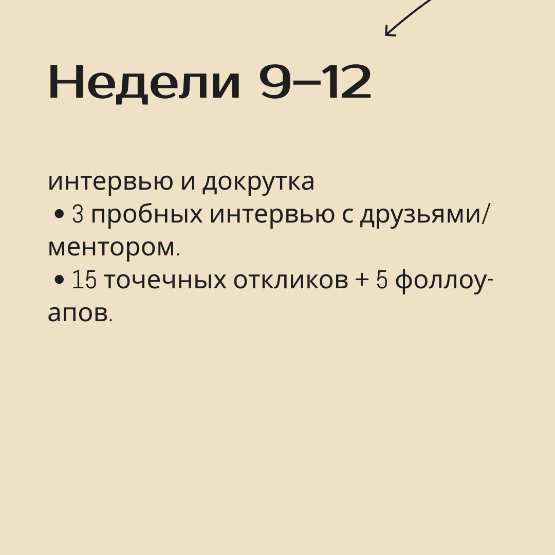 Переход в новую сферу за 90 дней 🐕
Смена новой сферы деятельности часто кажется очень сложно доступной опцией.
На деле это проект с дедлайнами и метриками.
На картинках собрали структуру на 3 месяца. | Сетка — социальная сеть от hh.ru