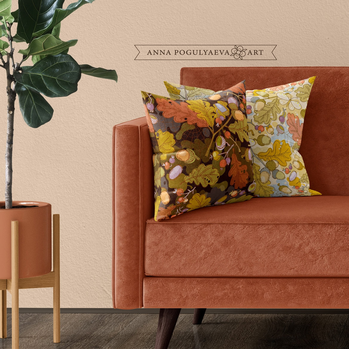 Осень пришла. Бесшовный векторный принт для ткани | Сетка — социальная сеть от hh.ru