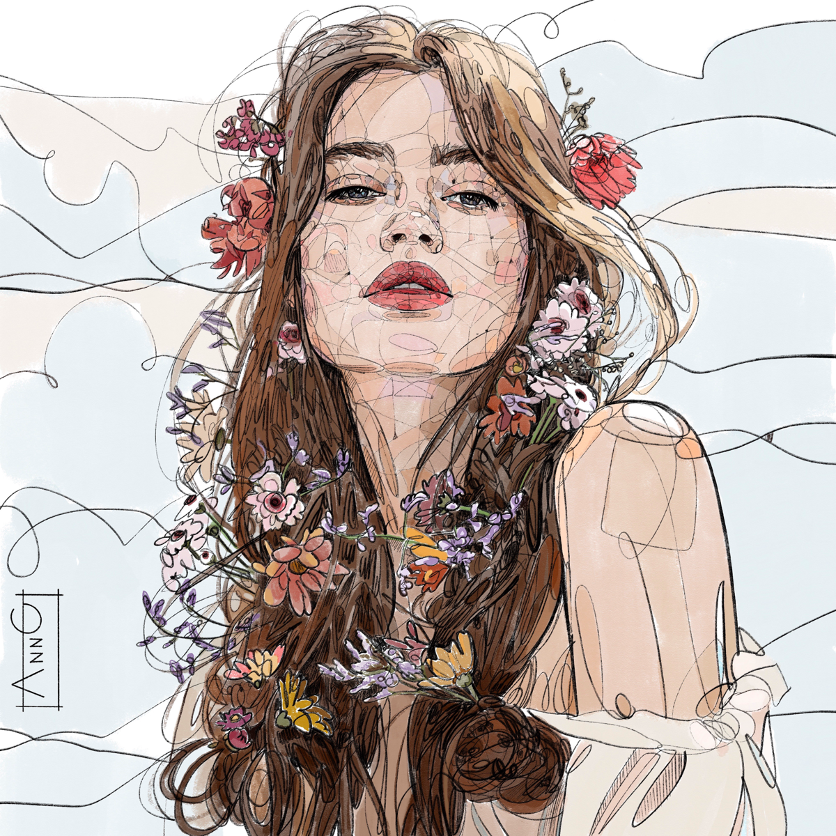 Мои линейные иллюстрации с добавлением цвета.
#иллюстратор | Сетка — социальная сеть от hh.ru