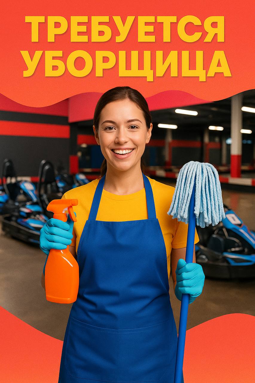 📢 Требуется уборщица в картинг-клуб
📍 Москва, м | Сетка — социальная сеть от hh.ru