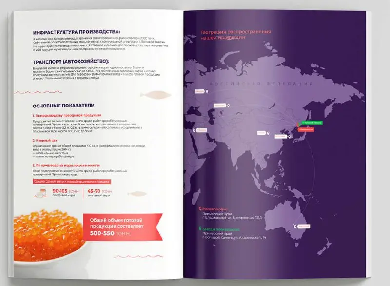 🖼 «Как мы создали презентацию и каталог для рыбозавода — от моря до стола»
ООО «Рыбозавод Большекаменский» — ведущий производитель рыбной продукции на Дальнем Востоке с высокими стандартами качества и... | Сетка — социальная сеть от hh.ru