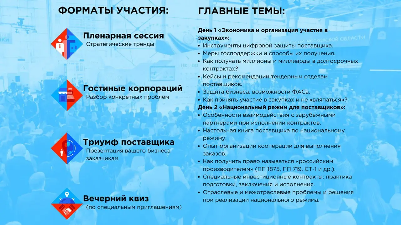 Первая Всероссийская конференция «ГОСЗАКАЗ для российских поставщиков» | Сетка — социальная сеть от hh.ru