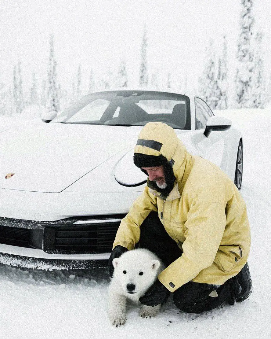 Белые спорткары и медведь в снегу
Это Winterwunsch — новый ugc-кампейн для Porsche. Все как положено: заряженные машины, зимний пейзаж, красивые дамы | Сетка — социальная сеть от hh.ru