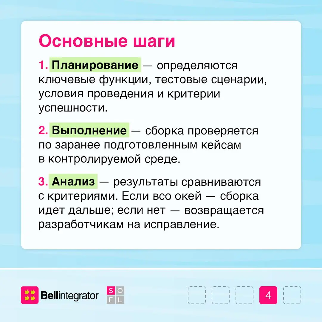 Дыма без огня не бывает, а баги без smoke-тестирования точно есть 💻
Это быстрый способ понять, готова ли сборка к дальнейшим шагам | Сетка — социальная сеть от hh.ru
