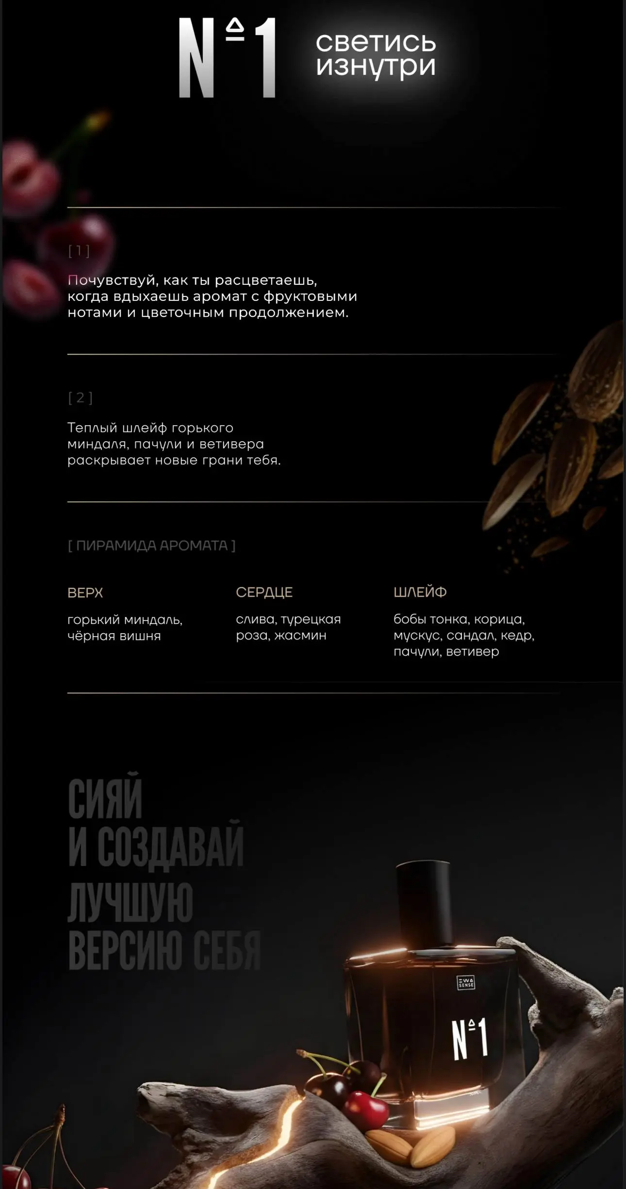 EWA SENSE №1 – вишнёвая искра
Вдохновение: Tom Ford Lost Cherry | Сетка — социальная сеть от hh.ru