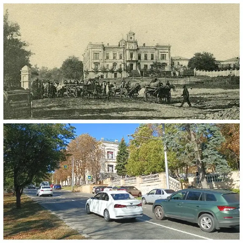 Ставрополь с разницей в 125 лет
На старом снимке городская Дума, на современном кадре здание художественного училища на улице Карла Маркса | Сетка — социальная сеть от hh.ru