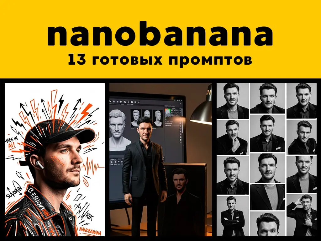 Nanobanana. 13 готовых промптов | Сетка — социальная сеть от hh.ru
